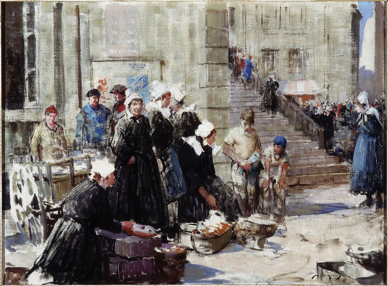 Mercato del burro, Concarneau, c.1939 da William Lee Hankey