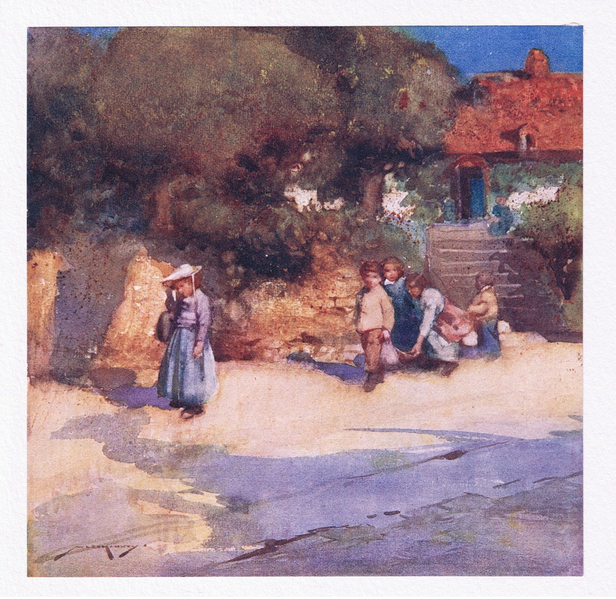I bambini giocosi appena usciti da scuola da William Lee Hankey