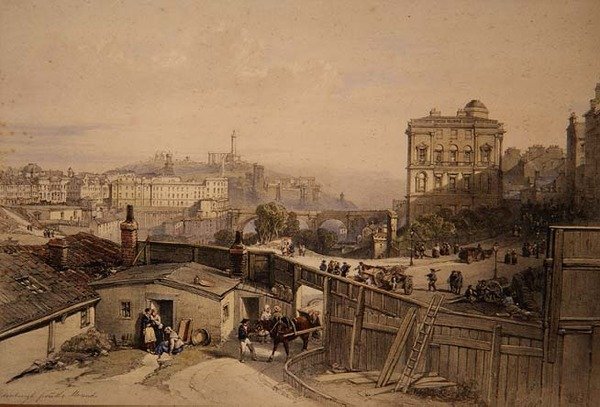 Edimburgo dal Mound da William Leighton Leitch