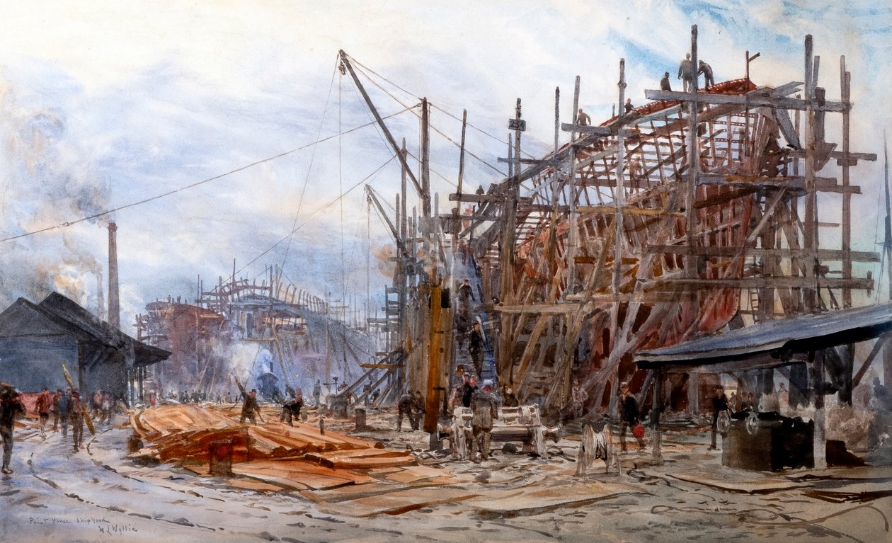 Cantiere navale Point House da William Lionel Wyllie