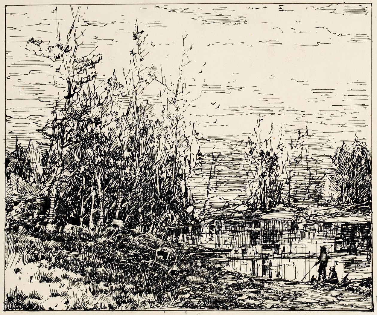 Bordo di uno stagno, Maine da William Louis Jnr. Sonntag