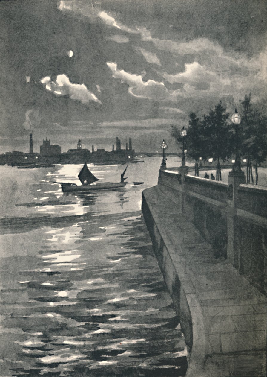Westminster da Blackfriars Bridge - Notte da William Luker
