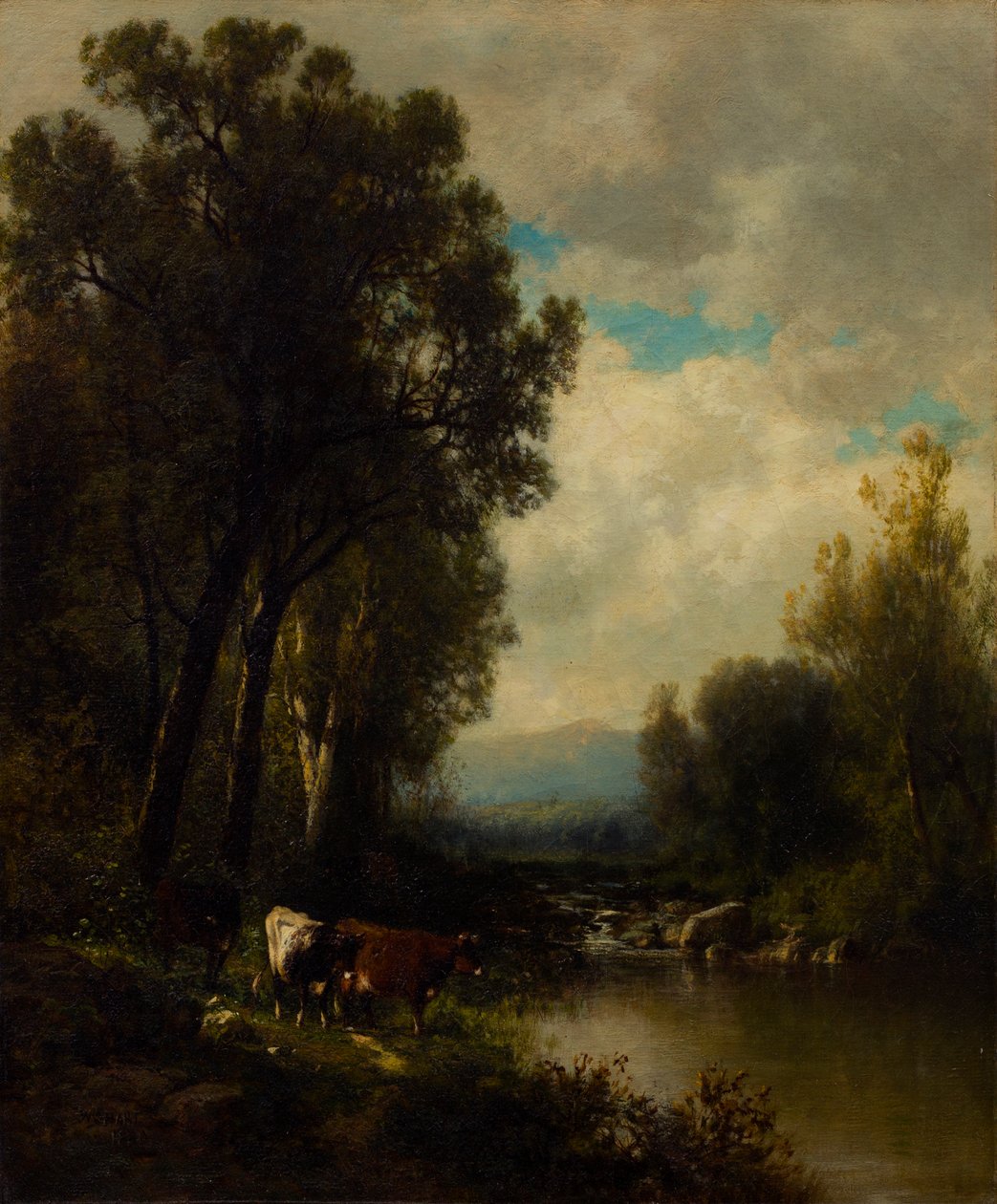 Bovini sul fiume da William M. Hart