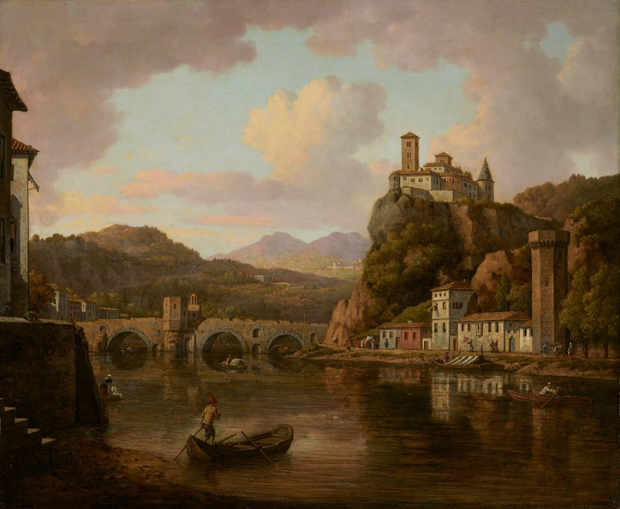 Castello sul fiume Rodano, Francia da William Marlow