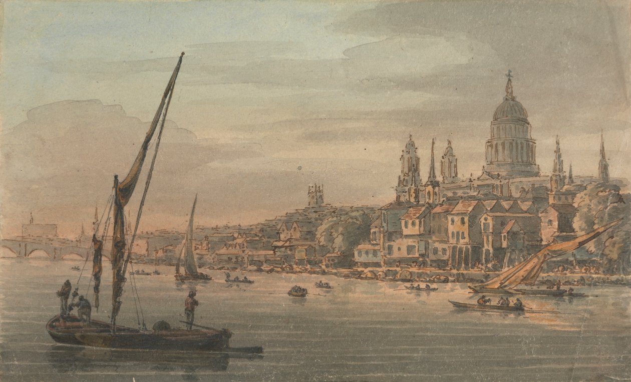 La città e San Paolo dalla riva sud da William Marlow