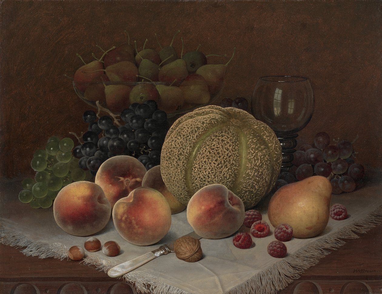 Natura Morta con Melone, c.1880 da William Mason Brown