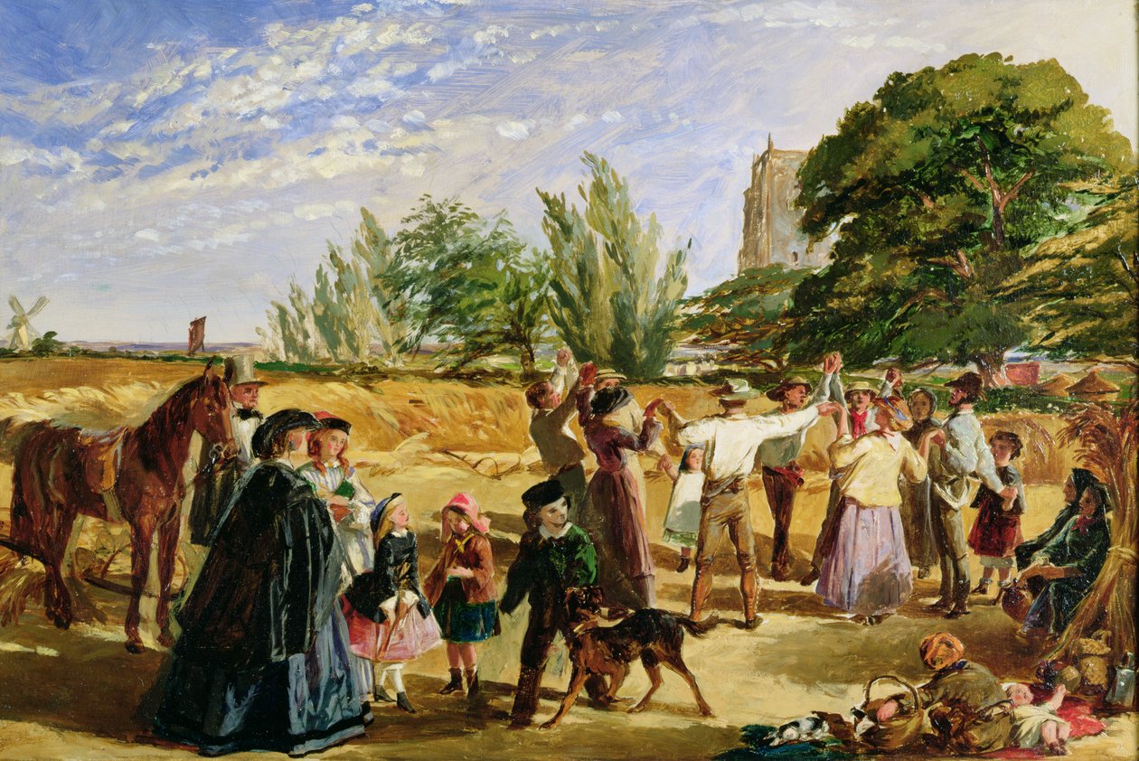Una Scena di Raccolto nel Norfolk: schizzo per 