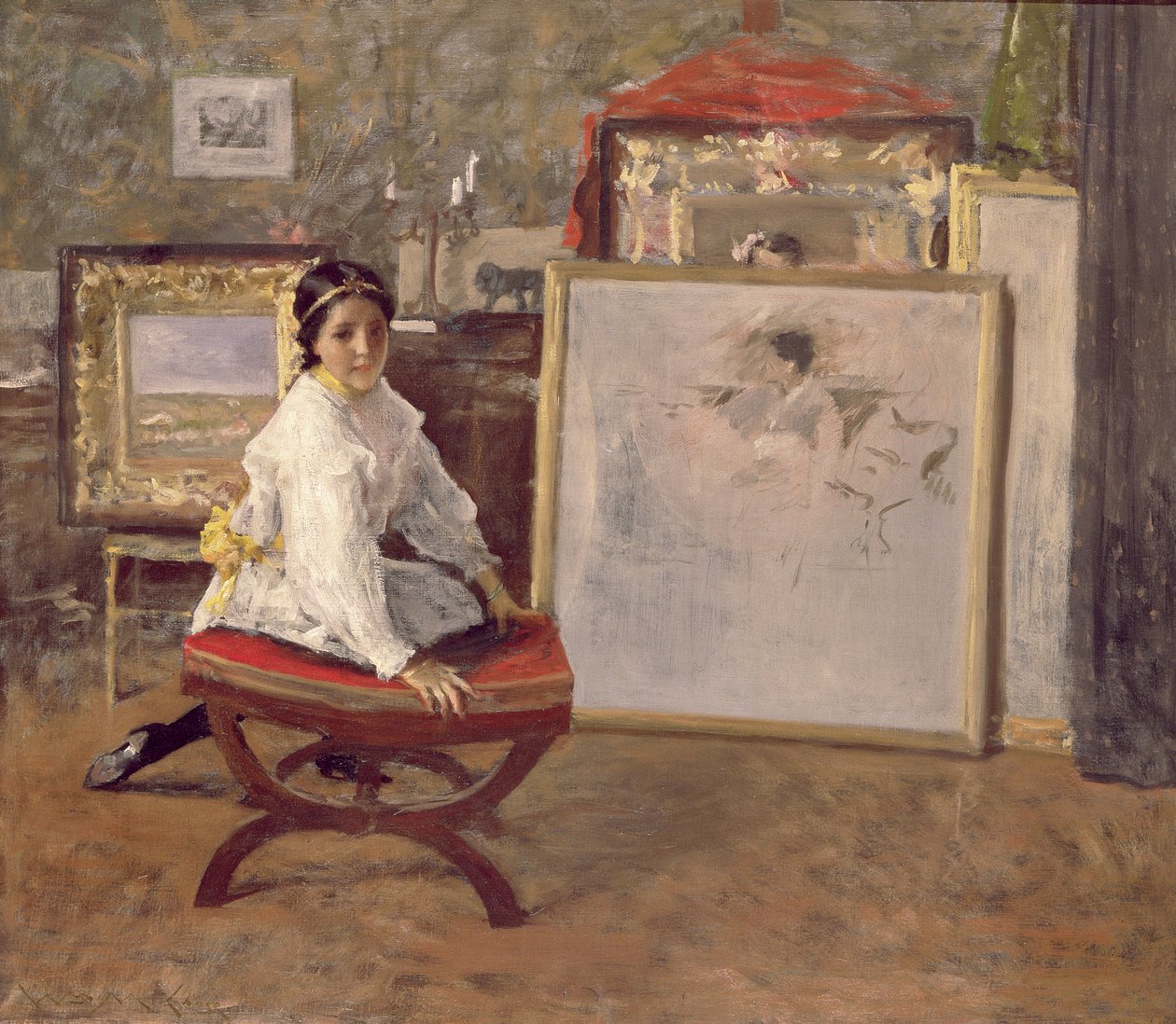 Mi hai parlato, 1897 circa (olio su tela) da William Merritt Chase