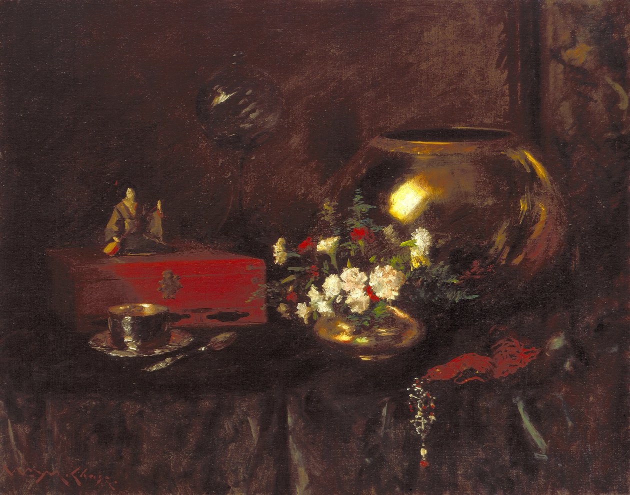 Natura morta: ciotola di ottone da William Merritt Chase