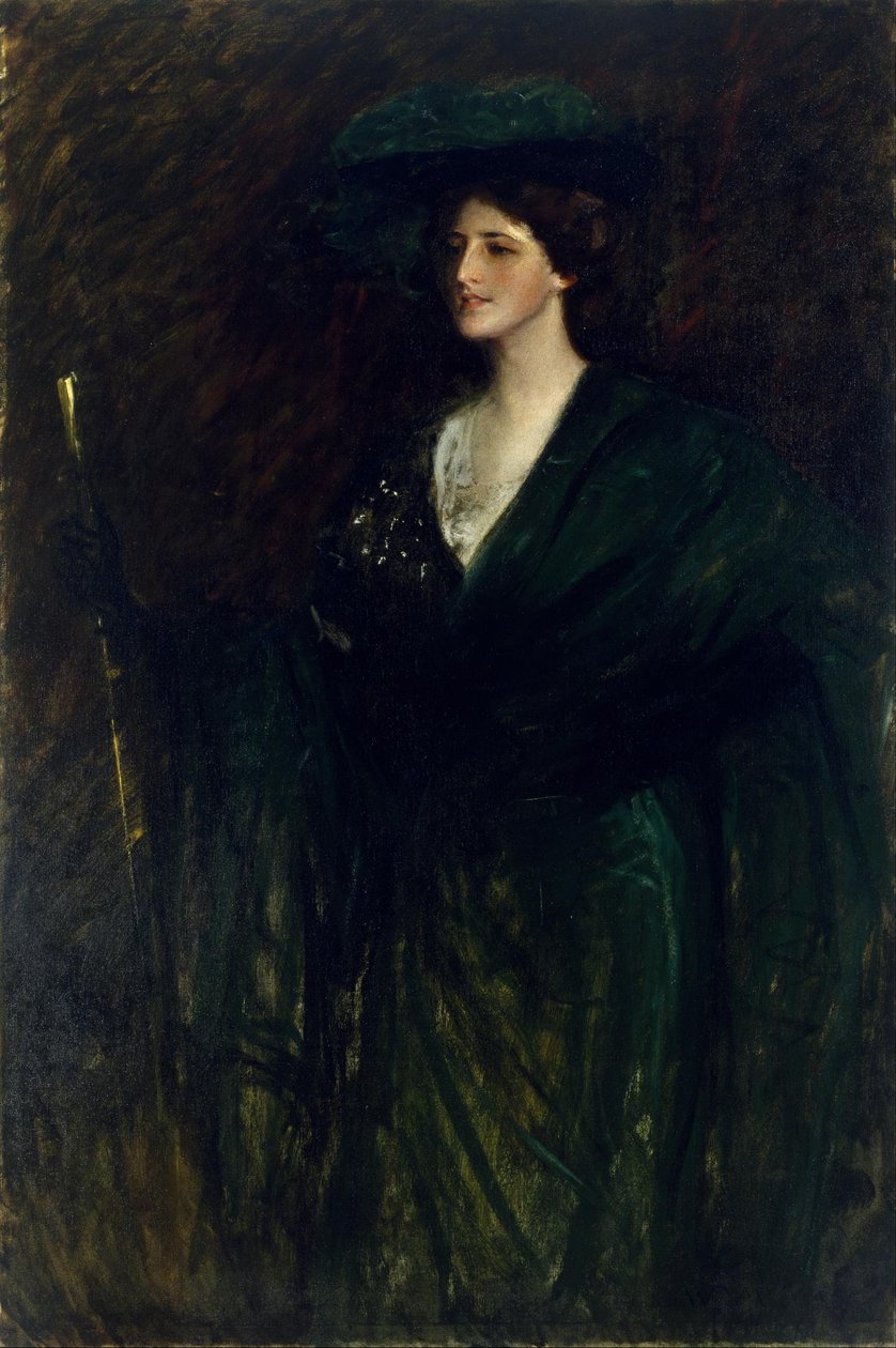 La dama di smeraldo da William Merritt Chase