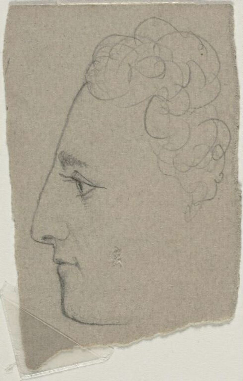 Schizzo del profilo da William Michael Harnett