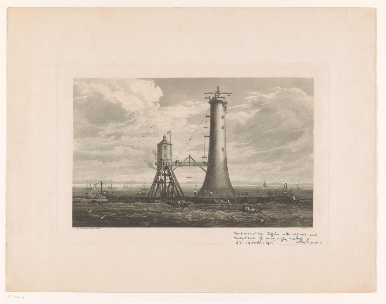 Costruzione del faro di Bell Rock da William Miller