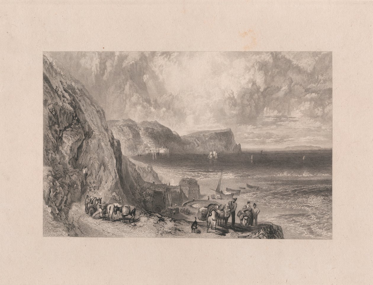 Baia di Clovelly e Isola di Lundy da William Miller