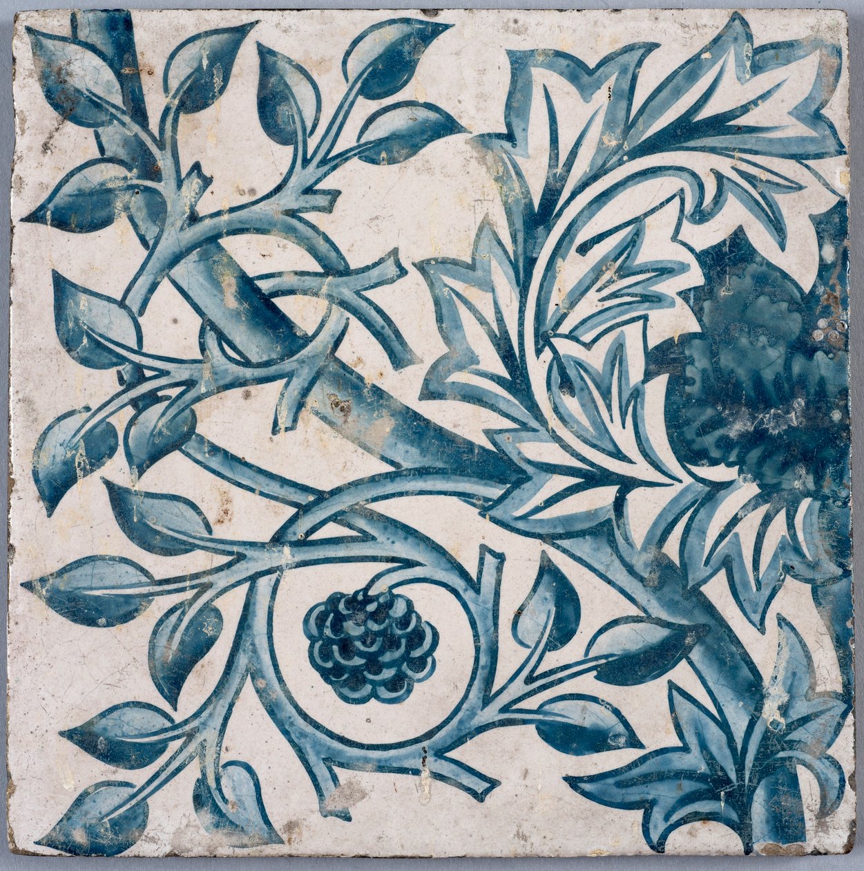 Motivo floreale blu da William Morris
