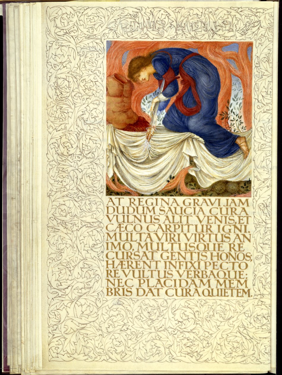Didone che si pugnala, apertura del Libro IV dell