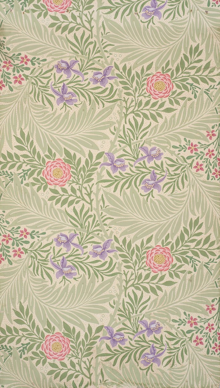 Speronella. Carta da parati da William Morris