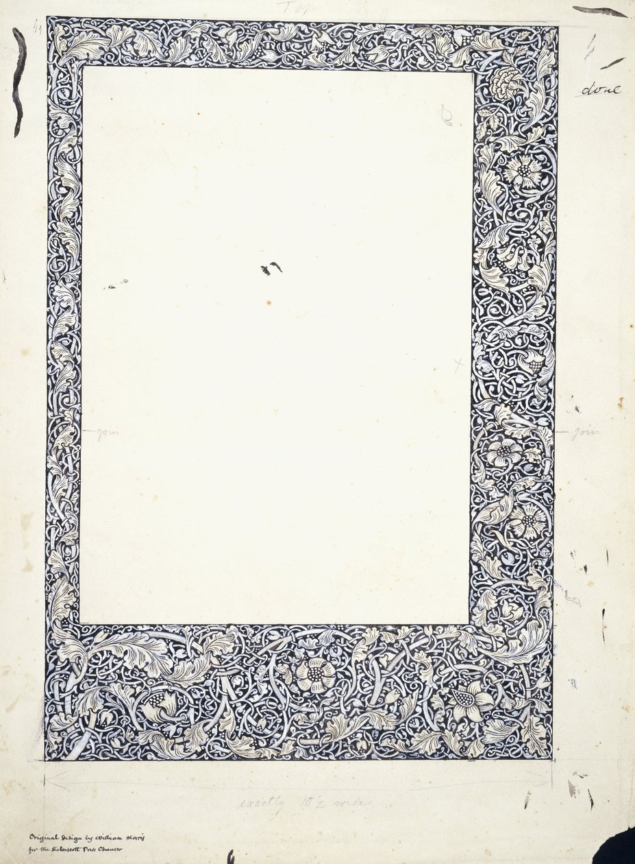 Disegno Originale per una Bordura a Pagina Intera da William Morris