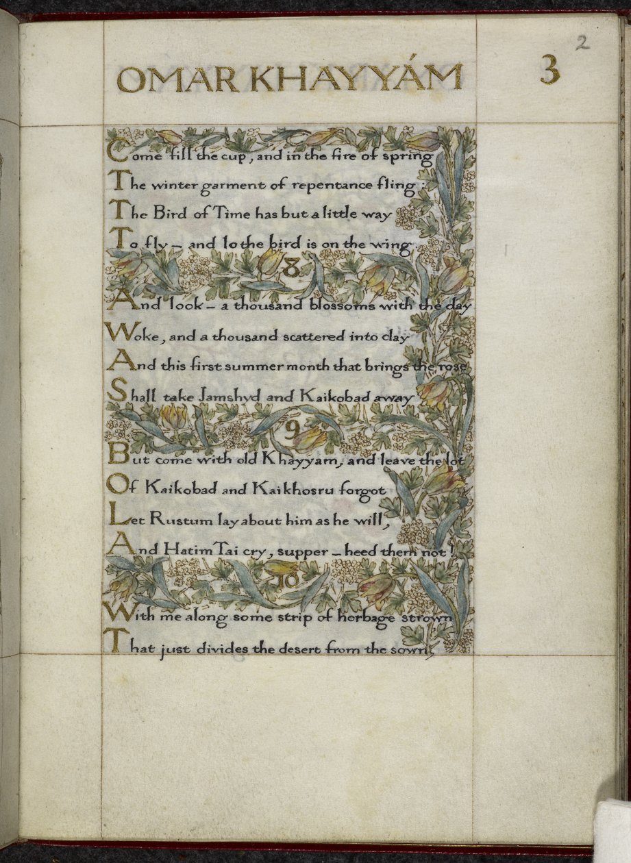 Rubaiyat di Omar Khayyam da William Morris