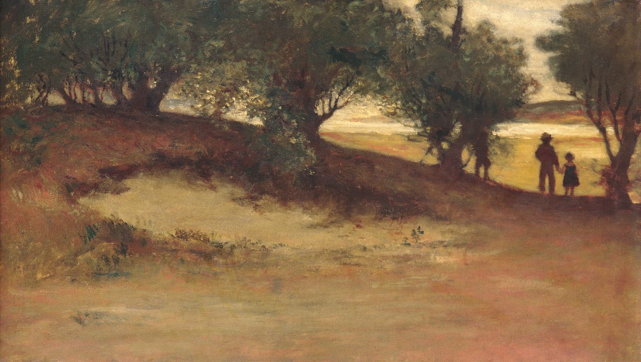 Banco di sabbia con salici, magnolia da William Morris Hunt