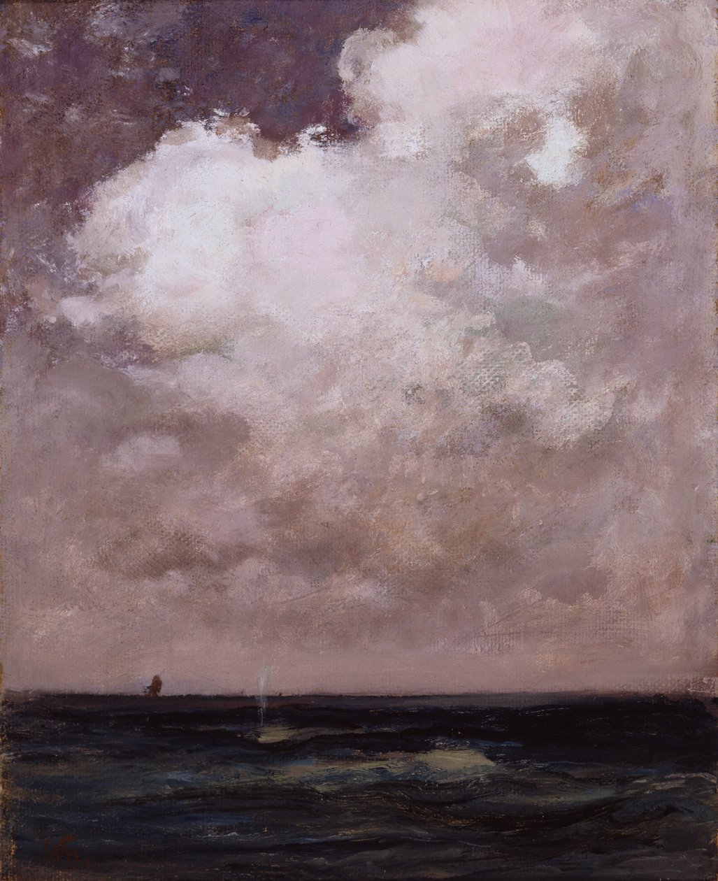 La balena che spruzza da William Morris Hunt