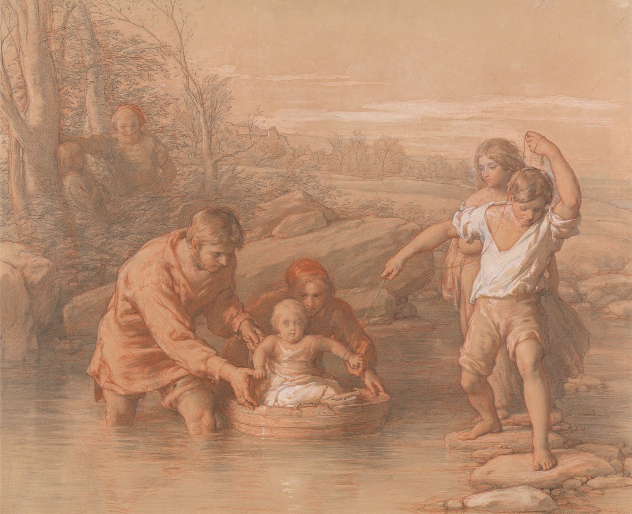 Disegno per Il primo viaggio da William Mulready