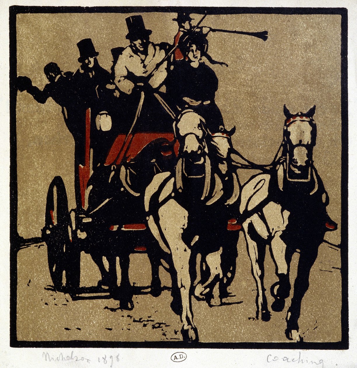 Una carrozza o una diligenza: "Coaching" - di William Nicholson da William Nicholson