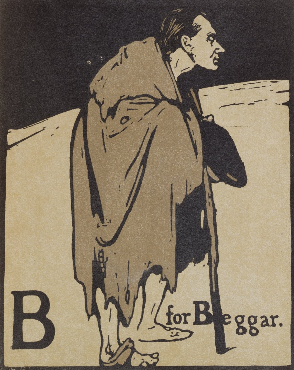 B è per Beggar, illustrazione da 