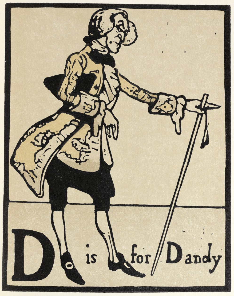 D è per Dandy, illustrazione da 