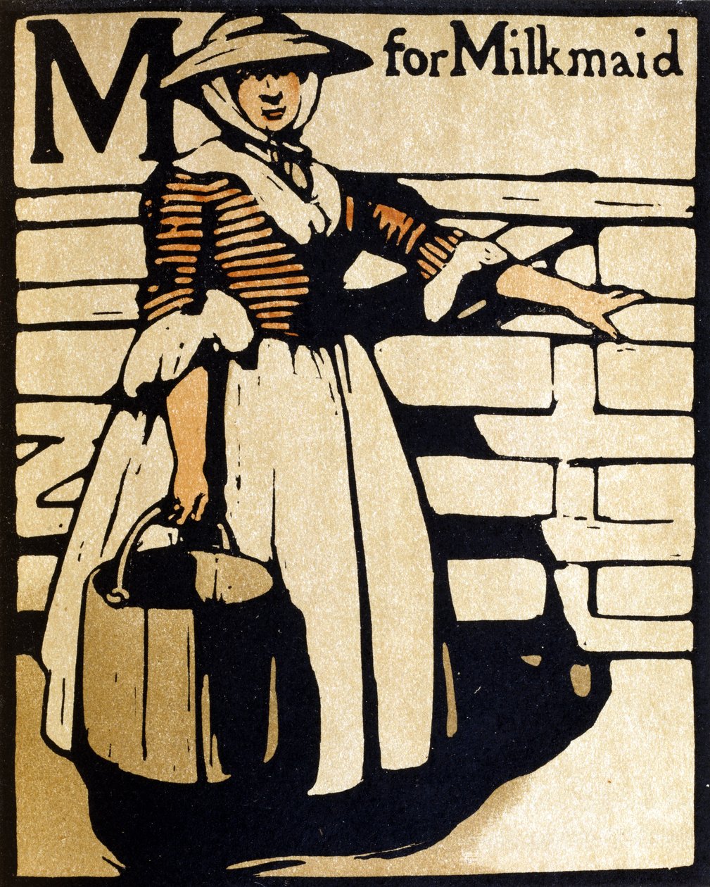 M per lattaia, illustrazione da 