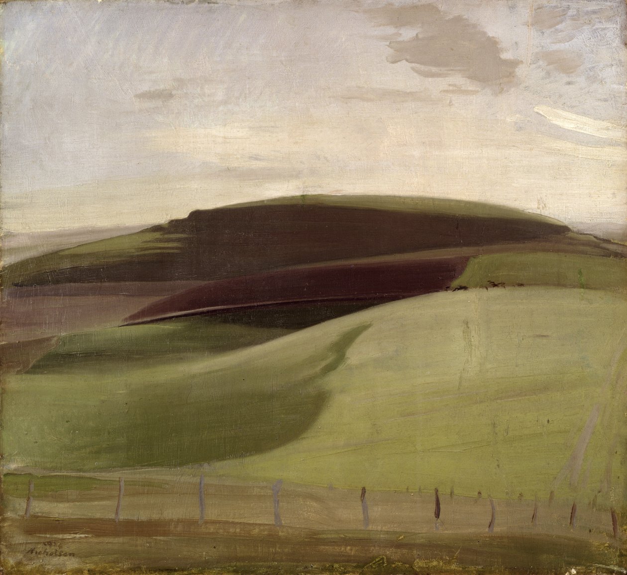 Sulle colline (paesaggio del Wiltshire) 1924 da William Nicholson