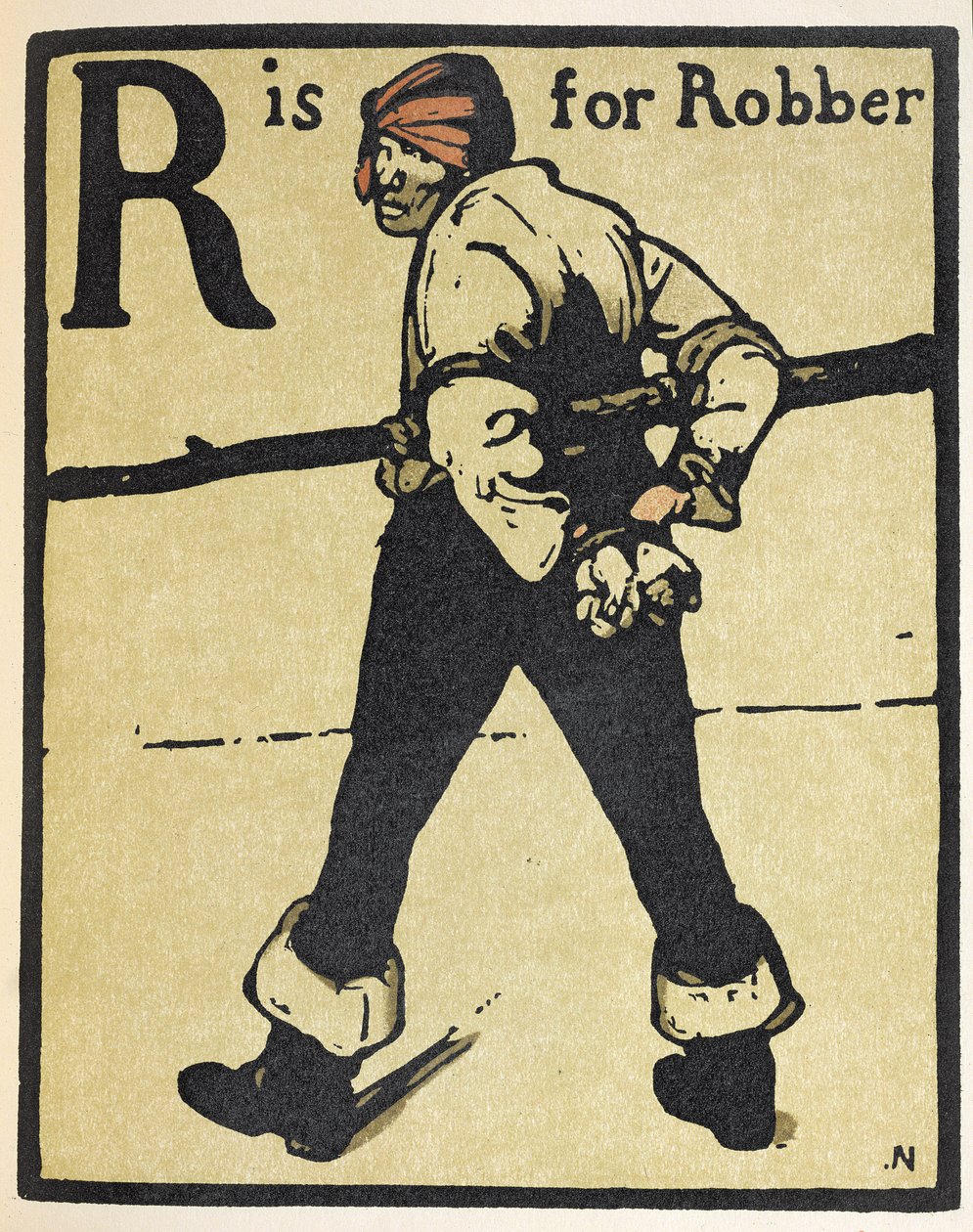 R è per Rapinatore, illustrazione da 