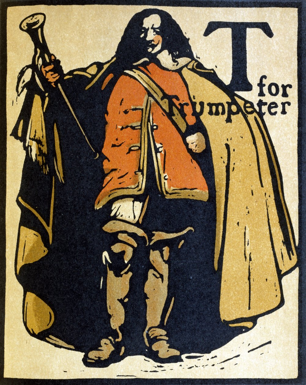 T è per Trombettiere, illustrazione da 