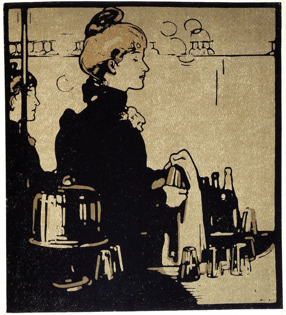 Giovane barista, Londra - in "Tipi di Londra", di William Nicholson (1872-1949), ed Floury da William Nicholson