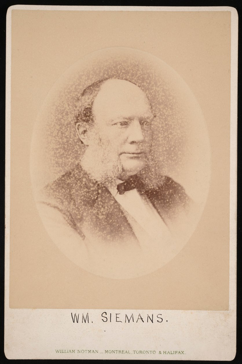 Ritratto di Carl Wilhelm Siemens, prima del 1876 da William Notman