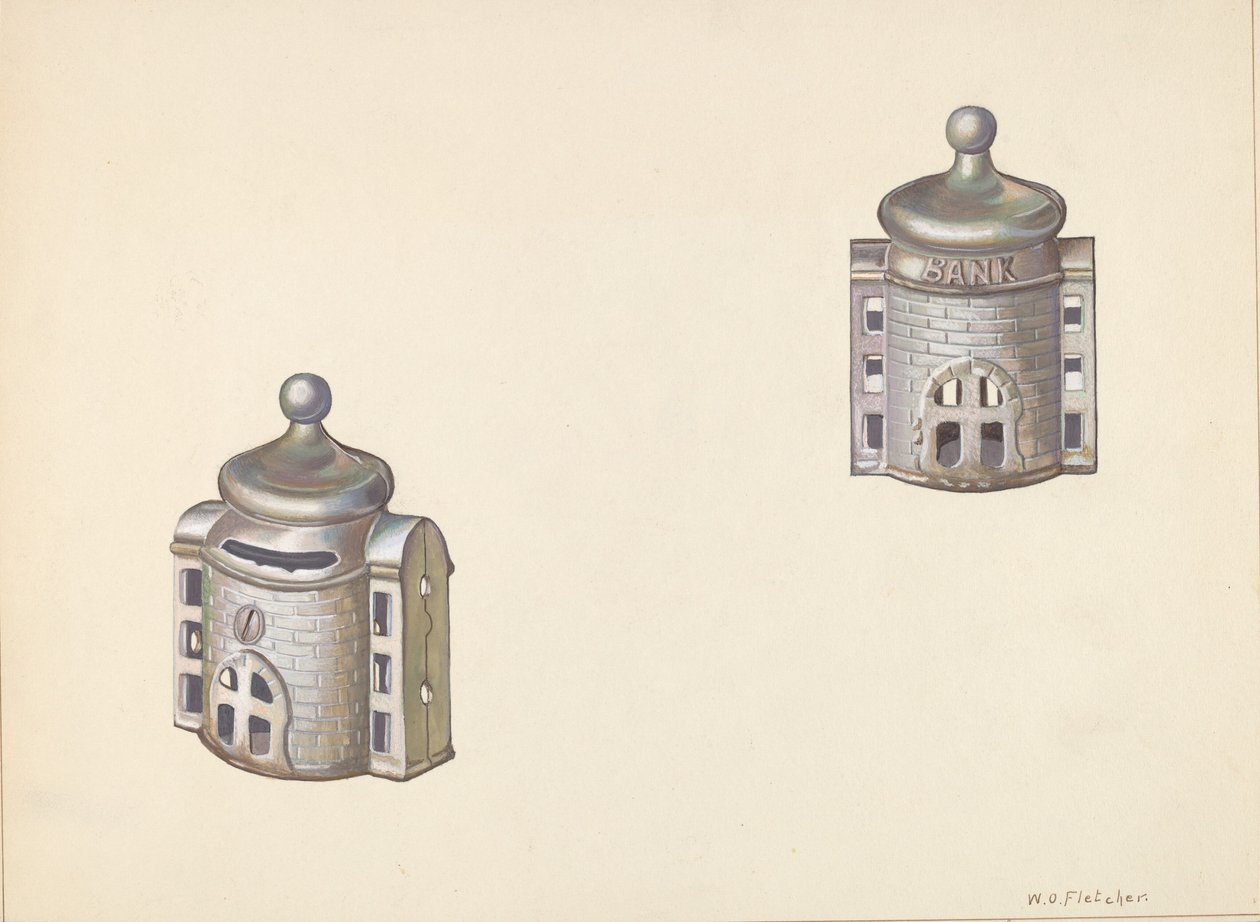 Salvadanaio a cupola bizantina, c. 1938 da William O. Fletcher