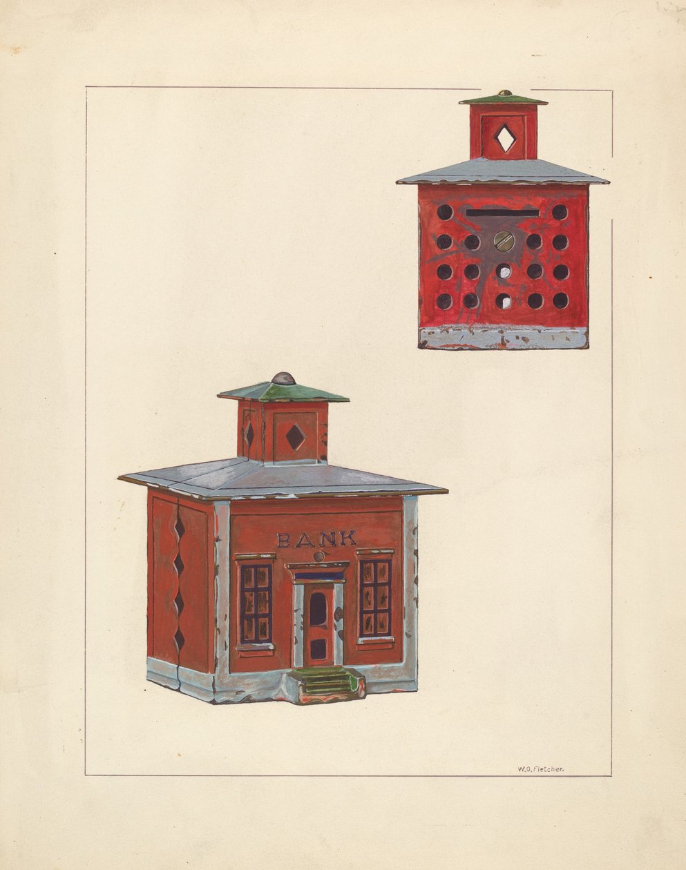 Banca della scuola rossa, c. 1937 da William O. Fletcher