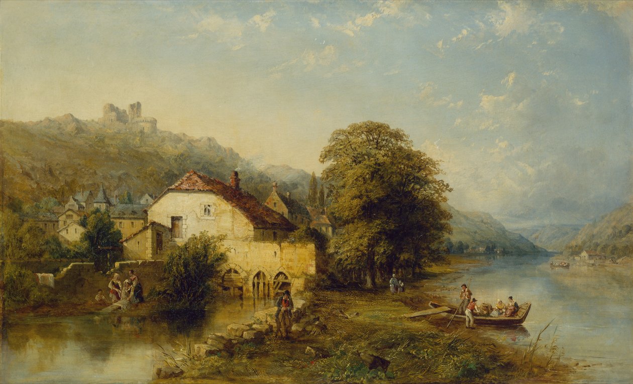 Veduta sul fiume Inn vicino a Swartz, Tirolo da William Oliver