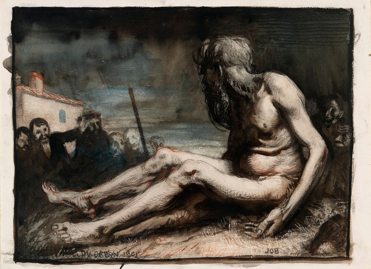 Giobbe sul letamaio da William Orpen