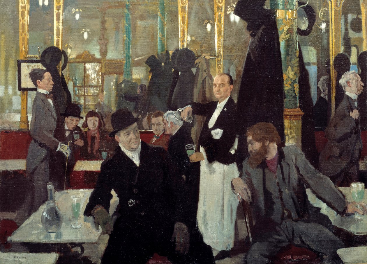 Il caffè reale a Londra (dettaglio) da William Orpen
