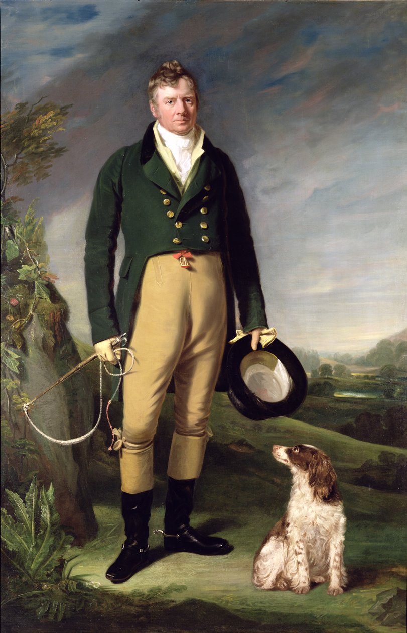 Un Uomo Sconosciuto con il suo Cane da William Owen