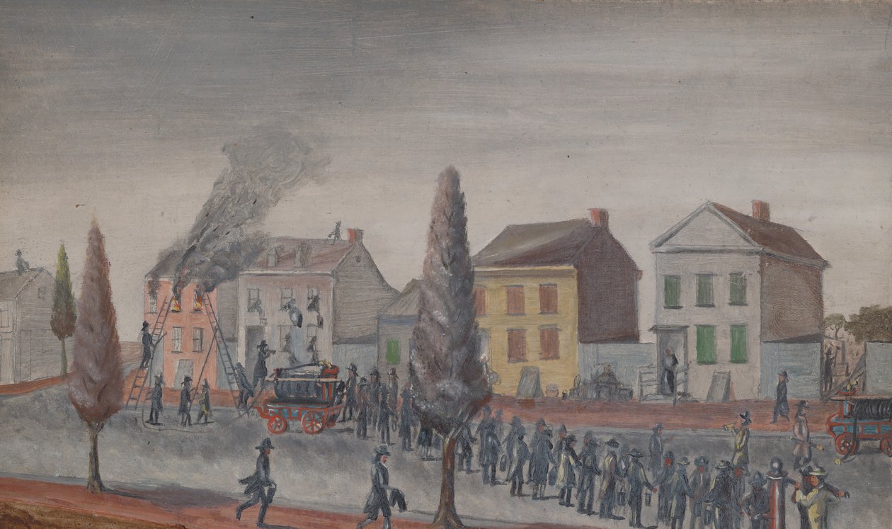 Combattere un incendio, 1870s da William P. Chappel