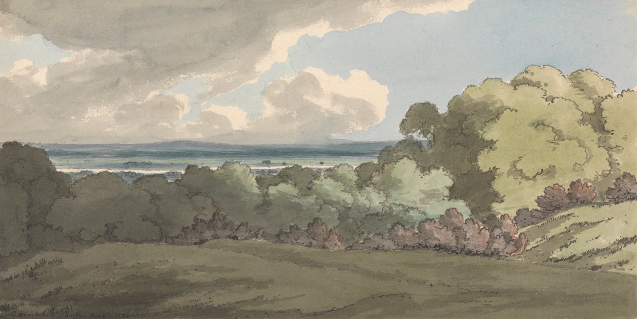 Veduta attraverso il Tamigi dal parco di Greenwich da William P. Sherlock
