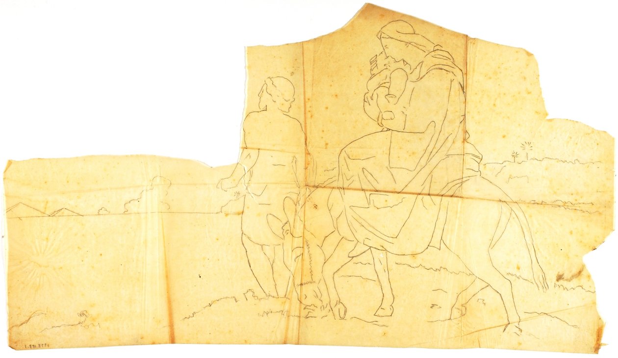 Fuga in Egitto (studio della figura) da William Page
