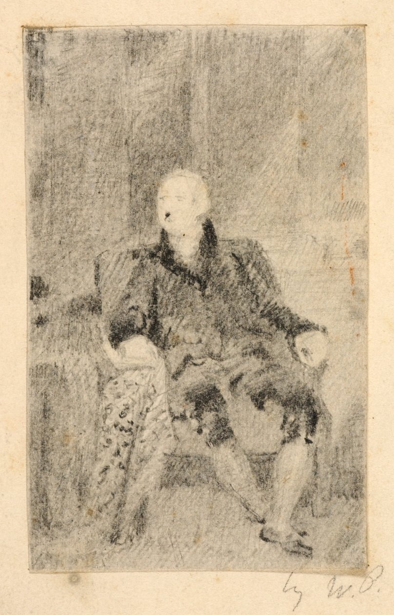 Uomo seduto in abito settecentesco da William Page