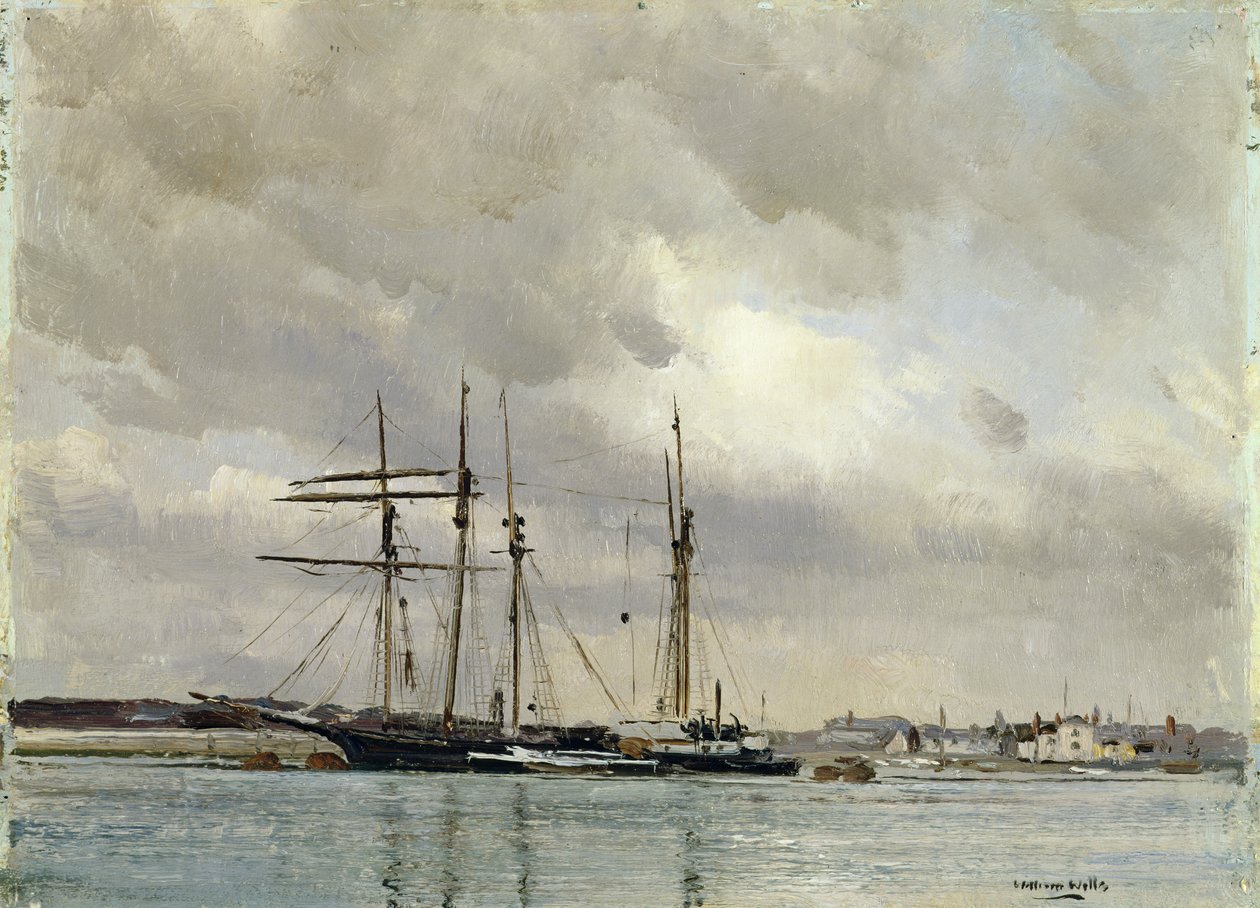 Barche nel porto, carico di argilla cinese, c.1900 da William Page Atkinson Wells