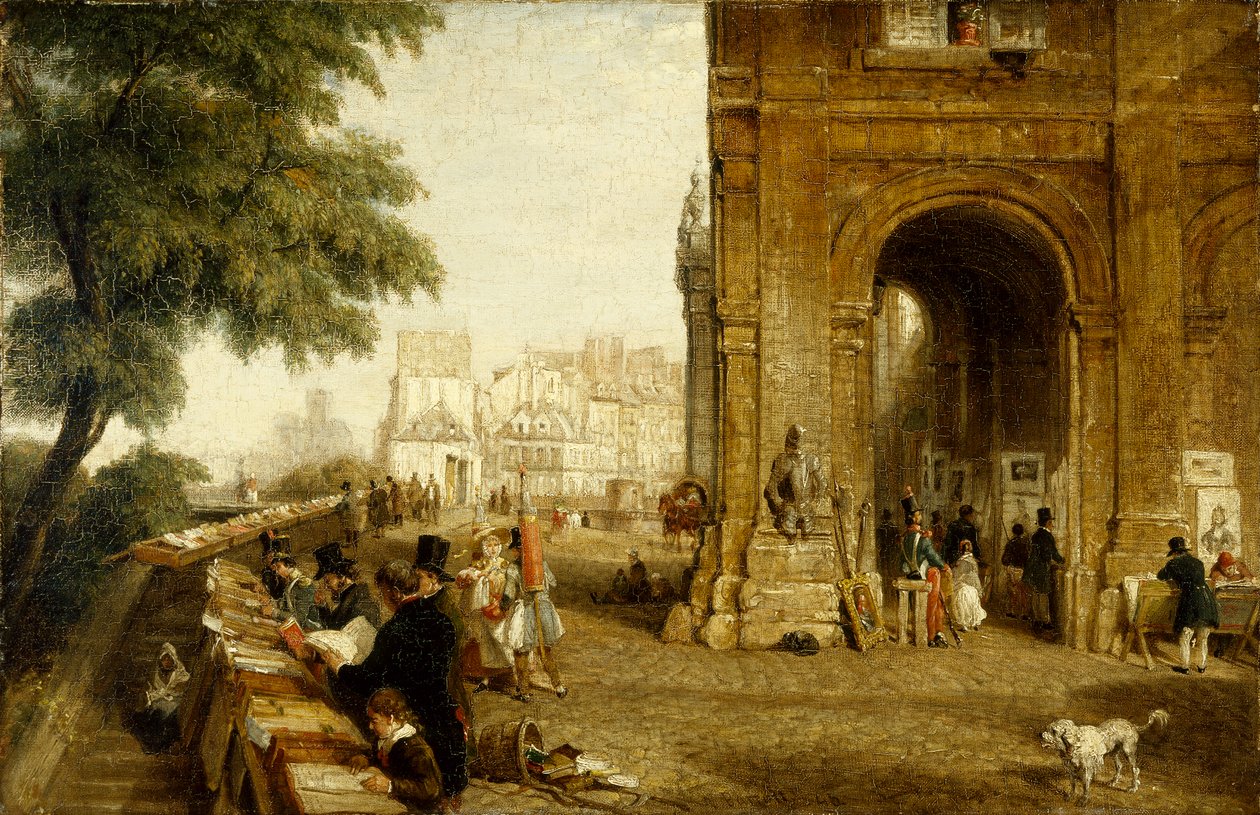 Il quai Conti a Parigi nel 1846 da William Parrott