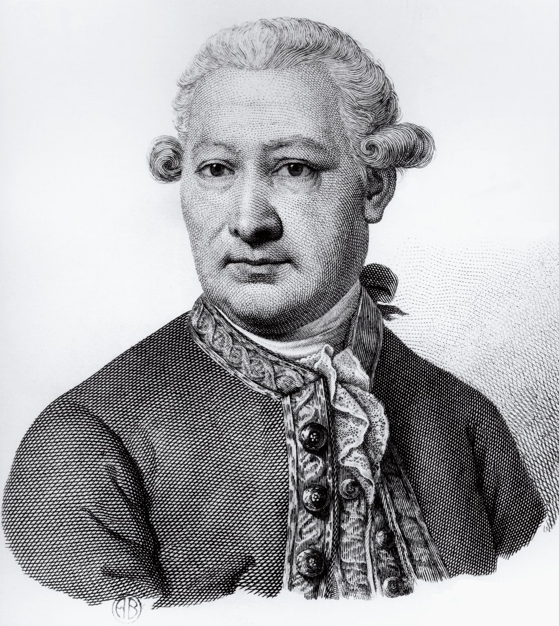 Ritratto di Giovanni Alessandro Brambilla (1728-1800), Barone di Carpiano, anatomista, patologo e medico italiano, incisione da Nicolas Toussaint Charlet