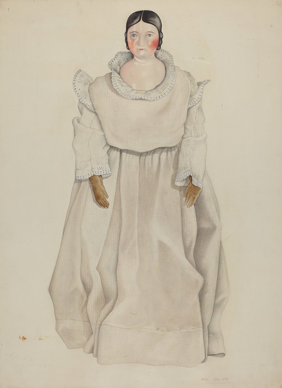 Bambola con Testa di Porcellana da William Paul Childers
