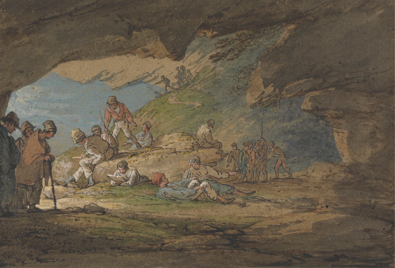 Una Grotta al Sole, con Figure da William Payne