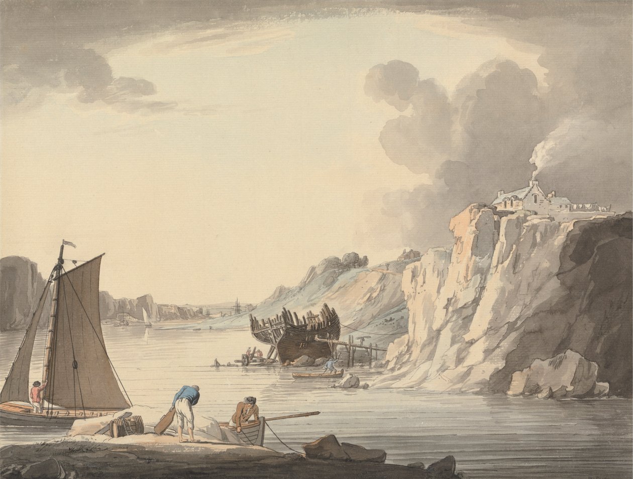 Ingresso a Stonehouse Creek, tra Plymouth e Dock, Devon da William Payne